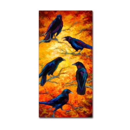 Marion Rose 'Crows 9' Canvas Art,10x19